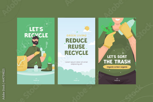 Environment care eco-friendly on social media story template