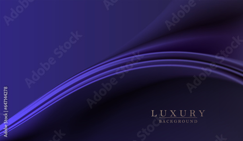 Dark blue background with smooth graceful wavy lines