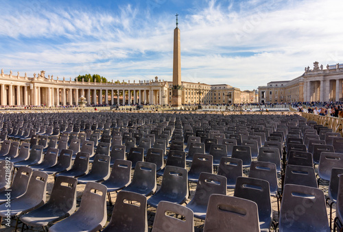 St Peter's square in Vatican, center of Rome, Italy