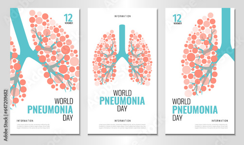 Vector Illustration of World Pneumonia Day. Use as advertising, invitation, banner, 