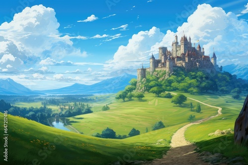 Visual Novel Medieval Castle Landscape