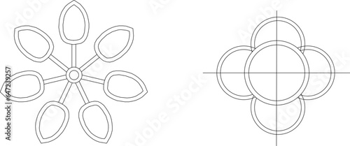 Vector sketch illustration of anagram logo symbol design