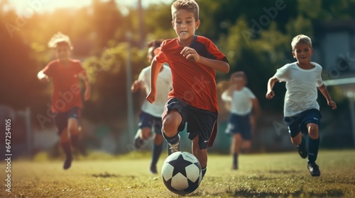 child of people playing soccer 