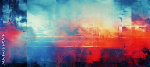 Abstract colorful stroke double exposure wallpaper. Generative AI technology.