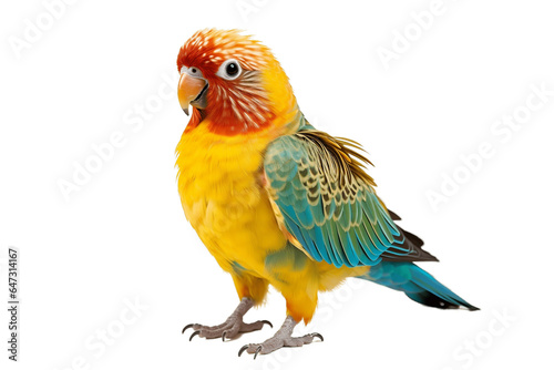 The Allure of a colourful Keet isolated on a transparent background, Generative Ai