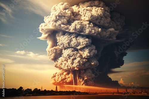 violent eruption of volcanic ash and gases. Generative AI