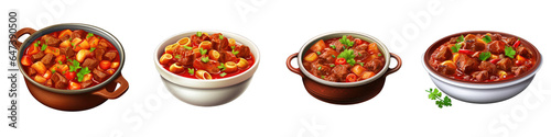 Goulash clipart collection, vector, icons isolated on transparent background