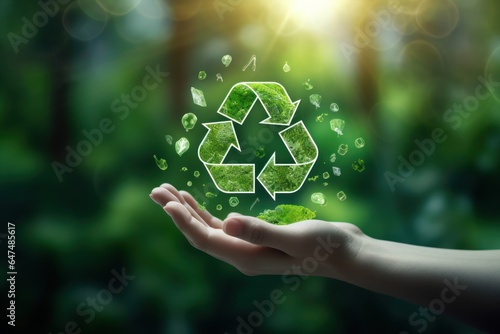 Recycling symbol and Environmental recycle reduce reuse concept.
