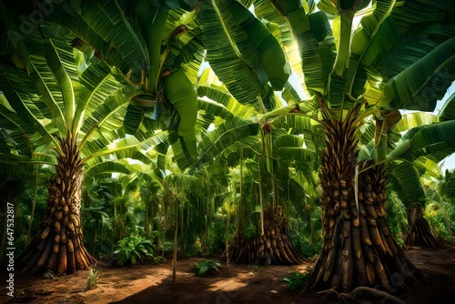 banana trees in the jungle