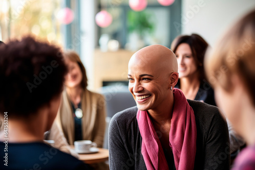 a cancer support group gathering, Supportive Community. AI generative.