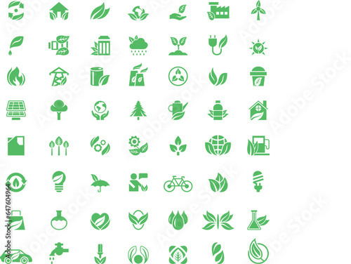 set set of Ecology icons set design