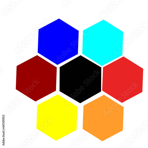 seven colorful squares logo