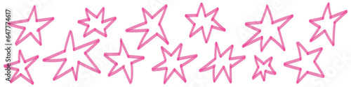 Star shape pink icon . Abstract marker bling and sparkle. Flat vector illustrations isolated in background.