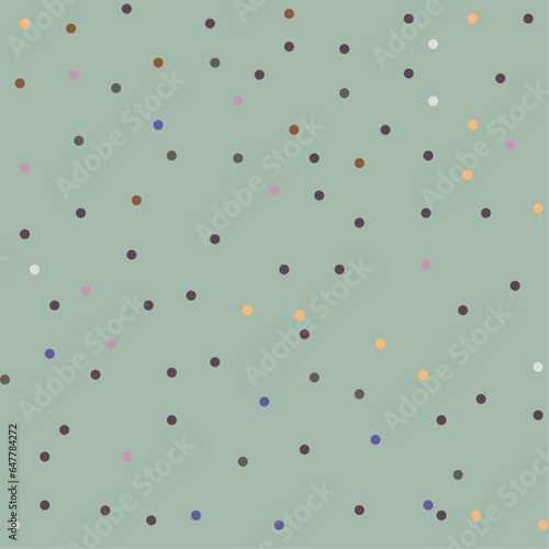 Colorful polka dots seamless pattern on cute background.