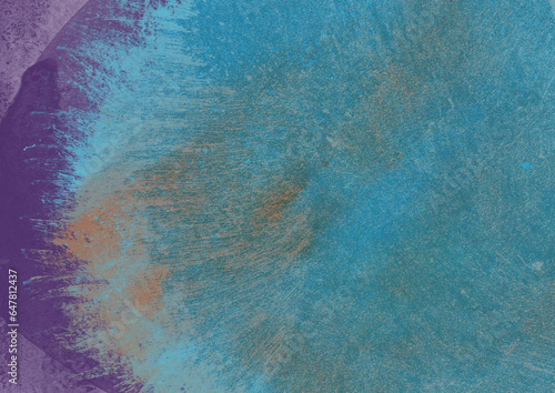 Textura abstracta de acuarela en tonos fríos, morados y azules. Textura real hecha a mano mezclando distintas acuarelas