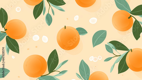 nature textured apricot fruits seamless patter, vivid color background