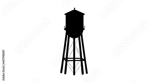 Old Water Tower silhouette