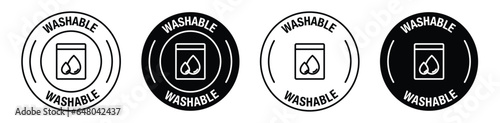 Washable Iconvector symbol set.