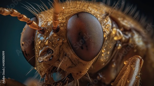 close up of an eye of a fly