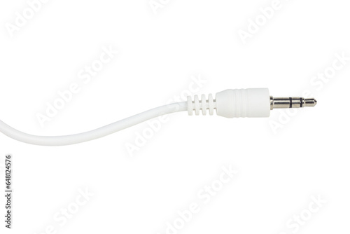 TRRS audio jack, aux cable isolated from background