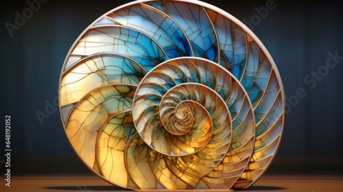 fibonacci sequence shell, concept: geometry 