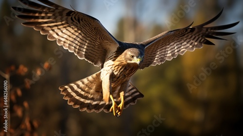 an image of a sharp-shinned hawk in pursuit of prey