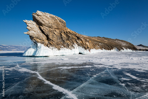 Dragon Rock on Ogoy Island at Lake Baikal