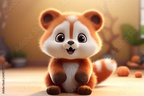 panda bear, teddy bear cub, red panda playing with ball, red panda baby in warm cap, winters are coming, winters and pets, red panda on the table, red panda on a chair, cute baby red panda character 3