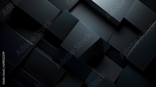 a close up of a black wall with a lot of cubes Generative AI