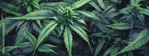 closeup of cannabis leaves, photography, photorealistic, ultrarealistic generative ai