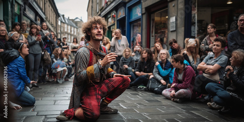 Edinburgh Festival Fringe, street performers, eclectic crowds, Royal Mile architecture