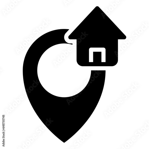 Address icon, glyph icon style