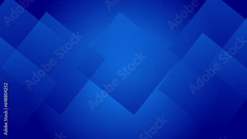 Colorful abstract gradient geometric square shapes on blue color illustration background.