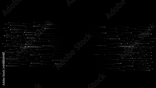 Abstract black color background with runabout particles. white color runabout dot illustration.