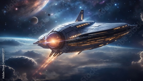 "Starry Departure: An Interstellar Odyssey Begins"