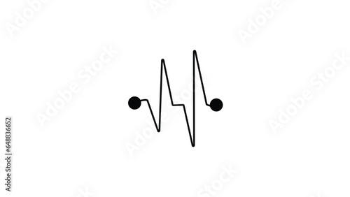 Sound wave line. heart rate monitor vector illustration.