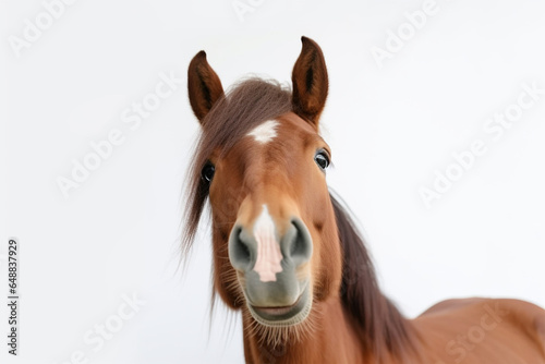 a white background horse