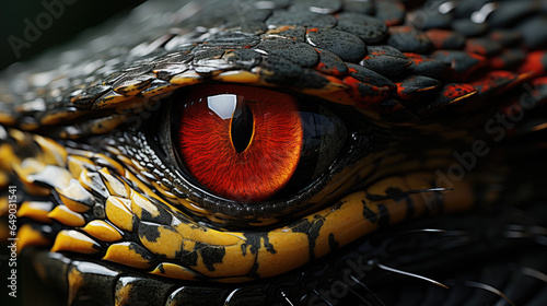 Snake eye close-up with macro detail