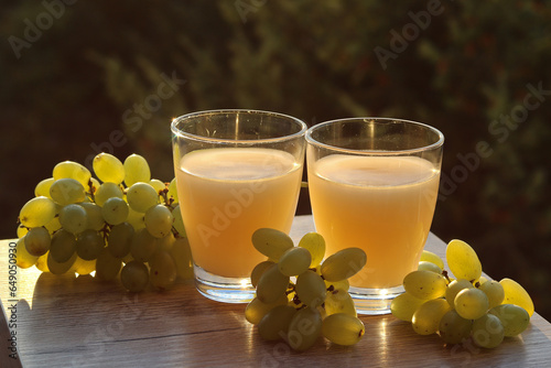 Federweisser, burčák - alcoholic beverage commonly produced in Europe, it is a partially fermented must from the fruit of the grapevine, an intermediate product in the production of wine.