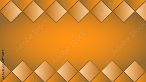 abstract orange color rectangle background design with copy space