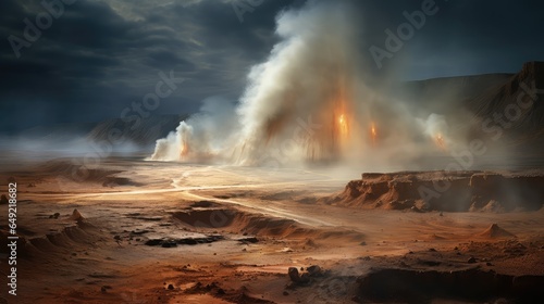 texture mars geyser features illustration water pool, planet usa, thermal basin texture mars geyser features