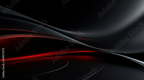 Futuristic 3D black orange wave background for banner, landing page, web, and wallpaper. Abstract minimal background concept
