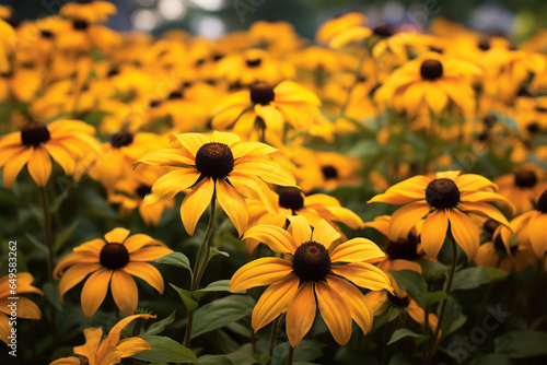 rudbeckia flower blossom in spring season, Decoration flower plant at home and garden