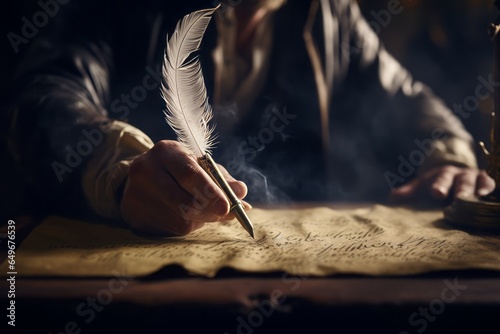 From the tip of a quill, stories unfold, as intricate characters spring to life, dancing upon the canvas of ink.