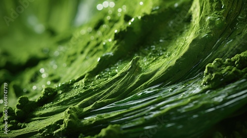 Green algae Chlorophyta spirulina