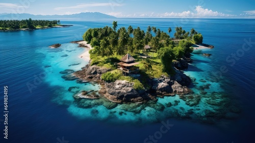 tourism secluded island retreats illustration paradise lush, ocean view, marine life tourism secluded island retreats