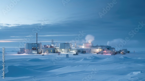 cold arctic research station illustration science ant, anta sky, blue outdoor cold arctic research station