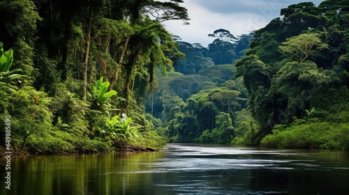 forest french guiana rainforest illustration landscape green, jungle natural, tree beautiful forest french guiana rainforest