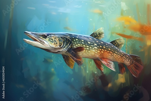 Pike fish background