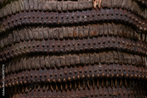 Textura de una armadura china antigua
